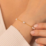 White Multi Pearl Bracelet - Livetta - Bracelet