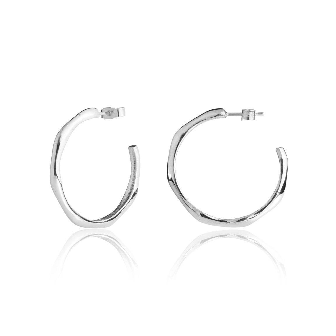 Angled Hoop Earrings - Livetta - Earrings