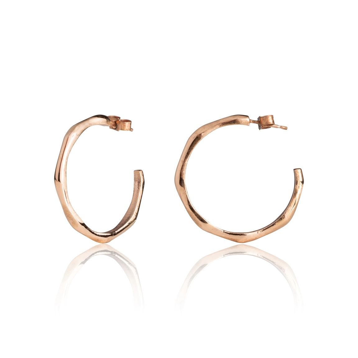 Angled Hoop Earrings - Livetta - Earrings