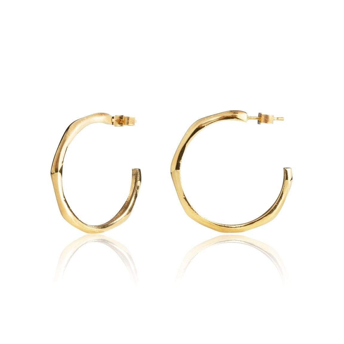 Angled Hoop Earrings - Livetta - Earrings