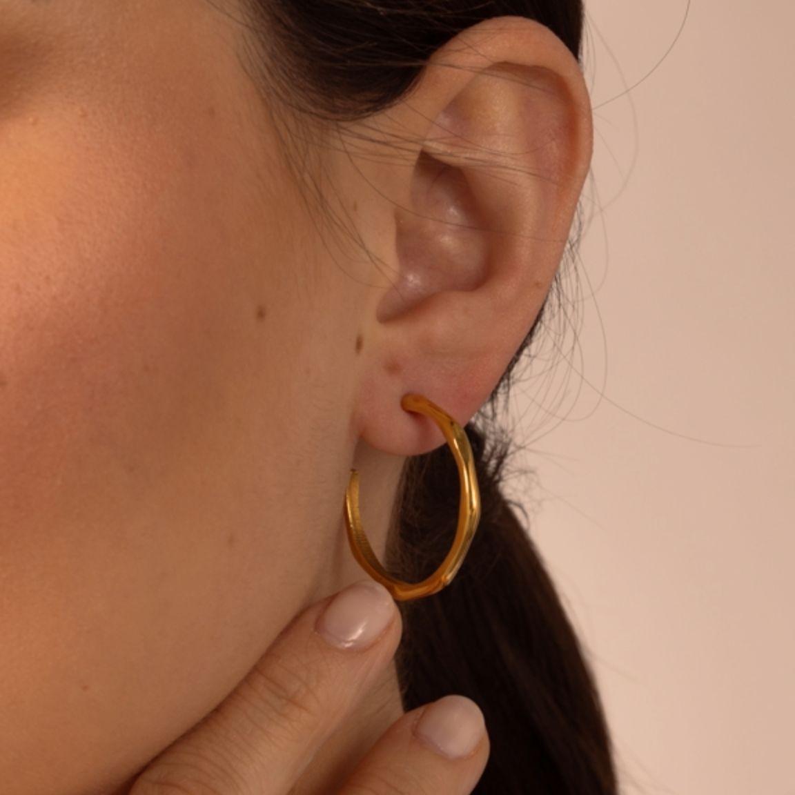 Angled Hoop Earrings - Livetta - Earrings