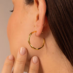 Angled Hoop Earrings - Livetta - Earrings