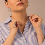 rose gold angled hoop earrings