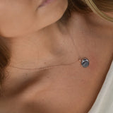 Rose Gold disc pendant necklace