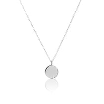 silver disc pendant necklace