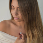 Rose Gold disc pendant necklace