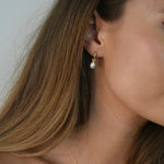 Gold Drop Pearl Huggies - Livetta - 