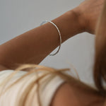 Silver hammered bangle Livetta