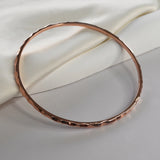 Rose gold hammered bangle Livetta