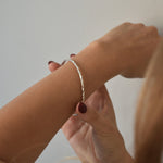 Silver hammered bangle Livetta