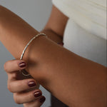 Silver hammered bangle Livetta