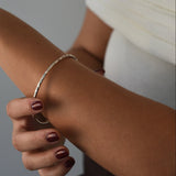 Silver hammered bangle Livetta