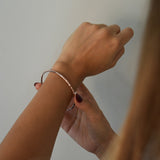 Rose gold hammered bangle Livetta