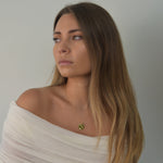 Gold Hammered Pendant Necklace - Livetta