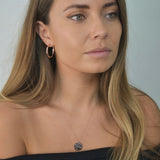 Rose Gold Hammered Pendant Necklace - Livetta