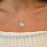 Silver Hammered Pendant Necklace - Livetta