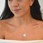 Silver Hammered Pendant Necklace - Livetta