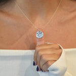 Silver Hammered Pendant Necklace - Livetta