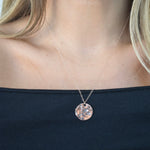 Rose Gold Hammered Pendant Necklace - Livetta