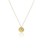 gold vermeil hammered pendant necklace