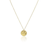 gold vermeil hammered pendant necklace