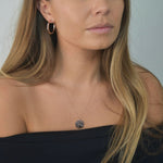 Rose Gold Hammered Pendant Necklace - Livetta