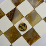 Gold Hammered Pendant Necklace - Livetta