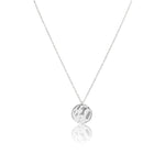 sterling silver hammered pendant necklace