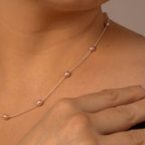 Pink Multi Pearl Necklace - Livetta - 