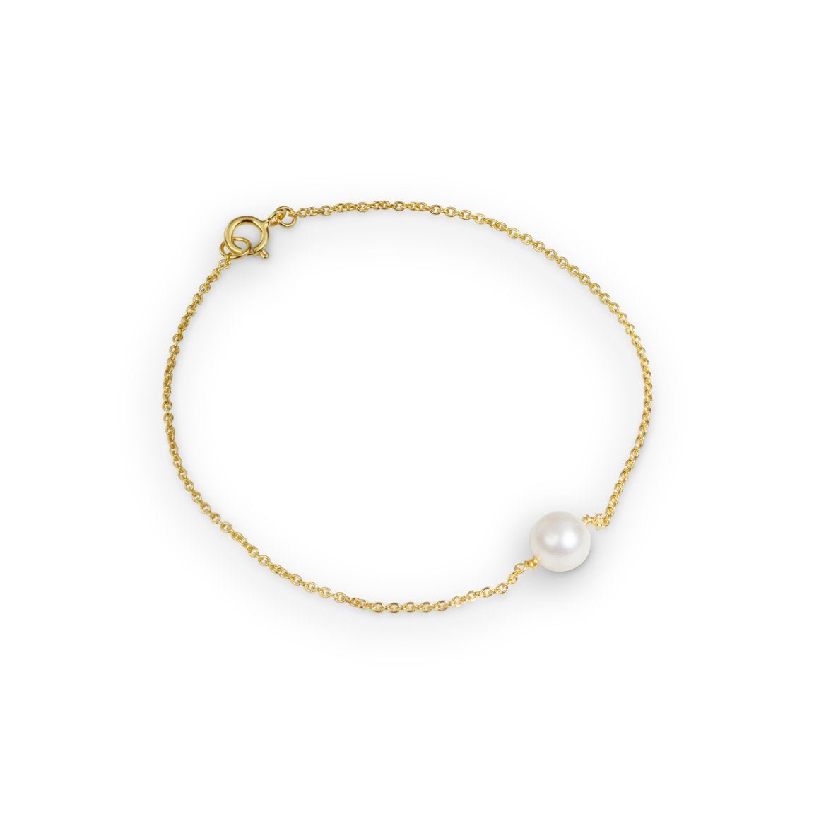 single white pearl gold vermeil bracelet