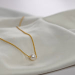 Single Pearl Gold Choker necklace - Livetta