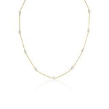 white multi pearl gold vermeil chain necklace