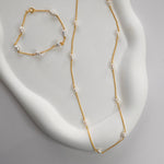 White Multi Pearl Necklace - Livetta - 