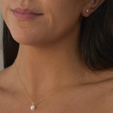 White Pearl Stud Earrings - Livetta - 